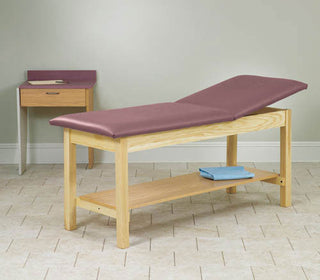 H-Brace Treatment Table Rising Top w/Shelf 30x72x31