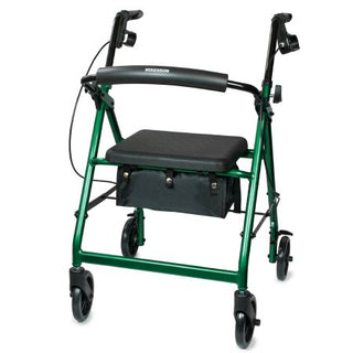 Mckesson Aluminum Adjustable Folding Rollator with Wheels