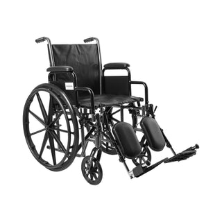 Wheelchair McKesson Dual Axle Desk Length Arm Black Upholstery