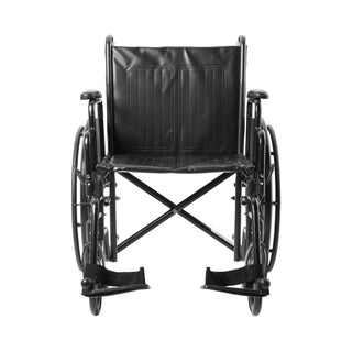 Wheelchair McKesson Dual Axle Desk Length Arm Black Upholstery