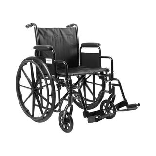 Wheelchair McKesson Dual Axle Desk Length Arm Black Upholstery