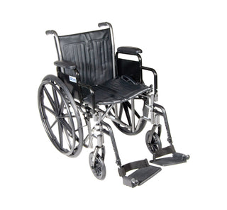 Wheelchair Econ Rem Full Arms 20   w/ELR's  Dual Axle