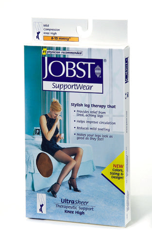 Jobst  Ultrasheer 8-15 Knee-Hi Silky Beige 4± - 6± Shoe size