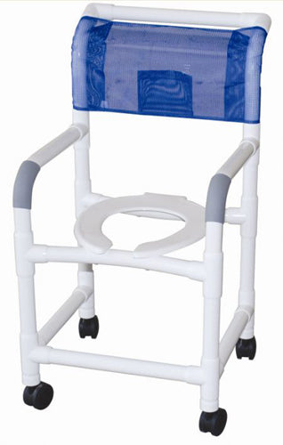 Shower Chair PVC w/Casters 18  Internal Width(Custom)MJM