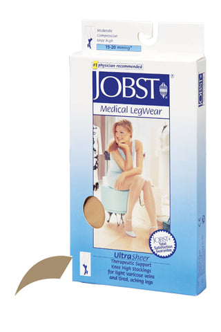 Jobst Ultrasheer 15-20mmHg Knee Hi Small (pr) Honey