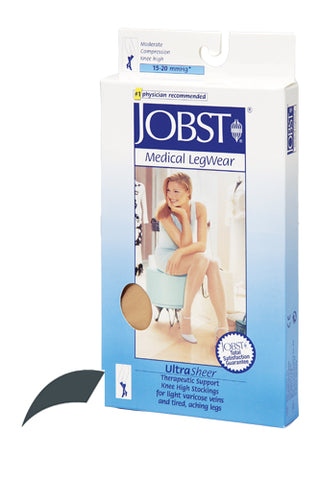 Jobst Ultrasheer 15-20mmHg Knee Hi Small (pr) Antracite