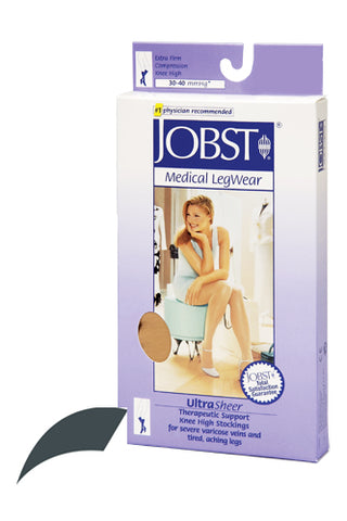 Jobst Ultrasheer 30-40mmHg Knee Hi Small (pr) Antracite