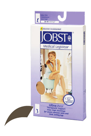 Jobst Ultrasheer 30-40mmHg Knee Hi Large (pr) Espresso