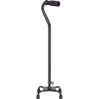 Quad Cane-Small Base Black with Foam Grip