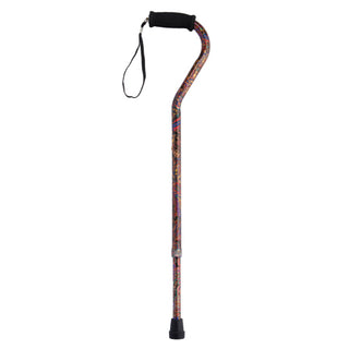 Offset Handle Aluminum Cane Color Paisley         (Each)