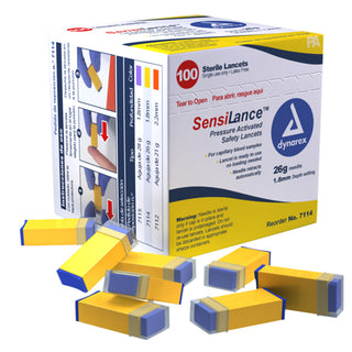 Pressure Activated Lancets 26g 1.8mm Yellow (Bx/100)