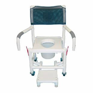 Silla de ducha con asiento al vacío y reposapiés deslizante