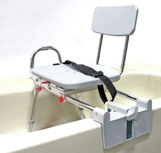 Snap-N- Save Sliding Tub-Mount Transfer Bench w/Swivel Seat