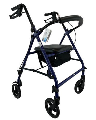 ROLL WITH ME Steel Rollator w/6  Wheels  K/D  Blue  Case/2