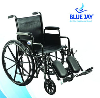 ROLL WITH ME 18" K2 Wheelchair DDA & Elevating Leg Rests by Blue Jay