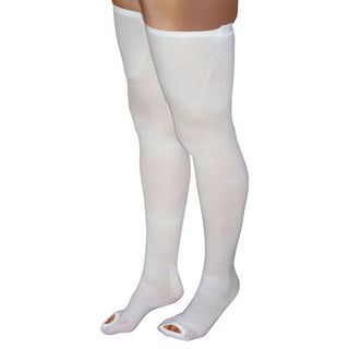 Anti-Embolism Stockings Lg/Reg 15-20mmHg Thigh Hi  Insp. Toe