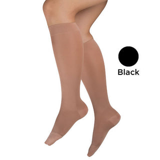 Ladies' Sheer Firm Support  Sm 20-30mmHg  Knee Highs  Black