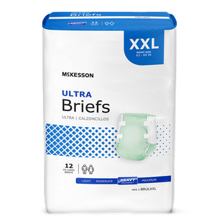 McKesson Ultra Adult Incontinence Brief Heavy Absorbency, One Case