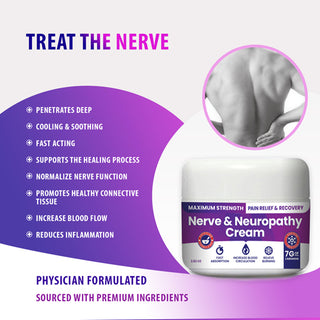 Crema para nervios y neuropatía 2.82 oz. Tarro cada uno
