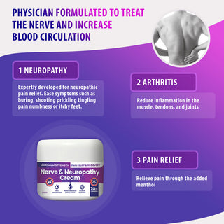 Crema para nervios y neuropatía 2.82 oz. Tarro cada uno