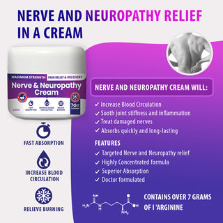 Crema para nervios y neuropatía 2.82 oz. Tarro cada uno
