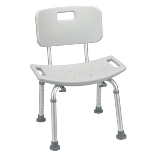 Deluxe Aluminum Bath Chair With Back Gray  Retail (Each)