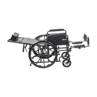 Drive Silver Sport Recliner Wheelchair with Vinyl Upholstery