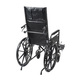 Drive Silver Sport Recliner Wheelchair with Vinyl Upholstery