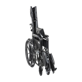 Drive Silver Sport Recliner Wheelchair with Vinyl Upholstery