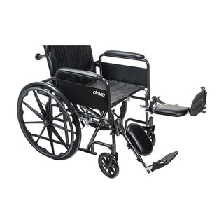Drive Silver Sport Recliner Wheelchair with Vinyl Upholstery