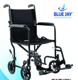 ROLL WITH ME 19" Steel Transport Wheelchair by BlueJay